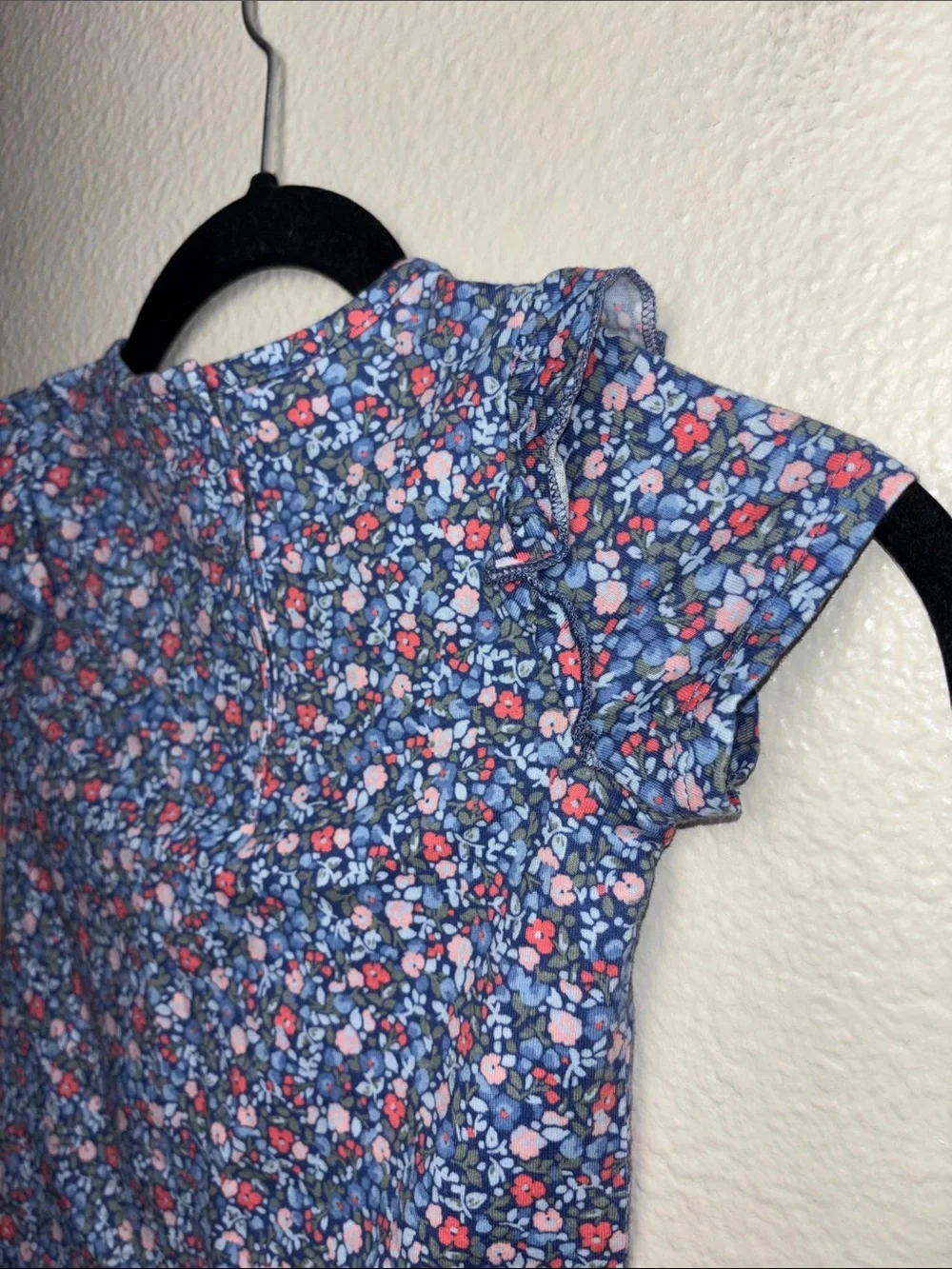 NWT OshKosh B'gosh Blue Floral One-Piece Bodysuit infants size 18-24 months